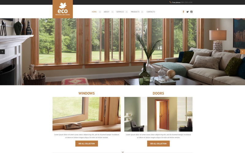 Fenster Responsive Website-Vorlage