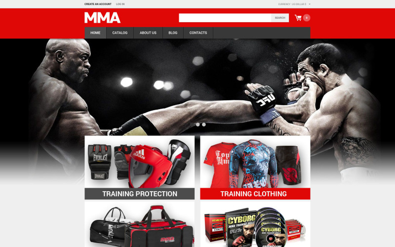 шаблон боевого искусства virtuemart