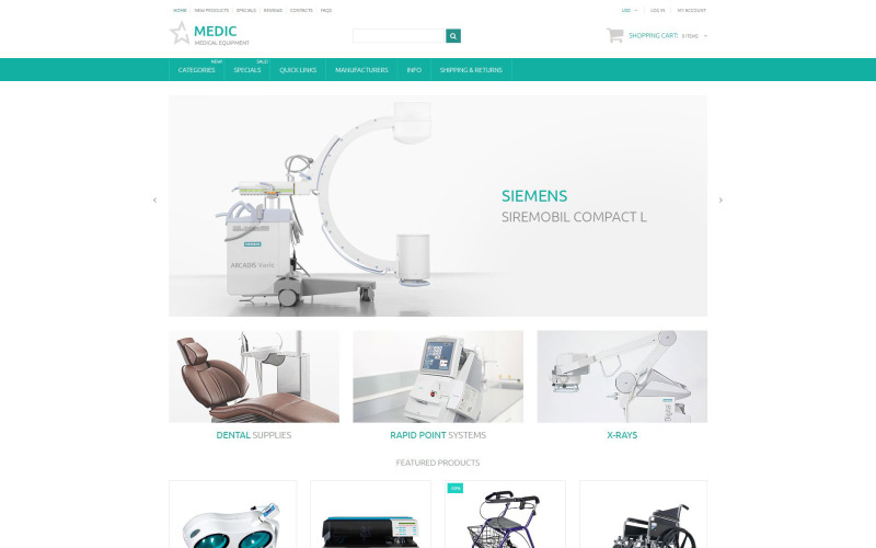 шаблон medic zencart