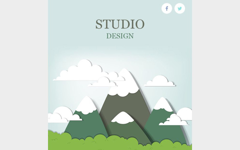 Modèle de Newsletter de Design Studio responsive