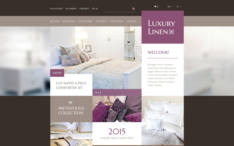 Motyw PrestaShop Luxury Linen Store