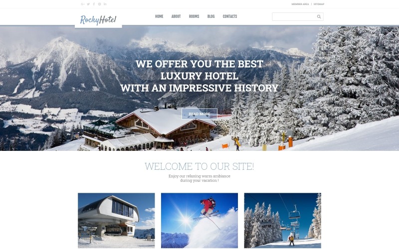 RockyHotel - Hotel multifunctioneel modern WordPress Elementor-thema