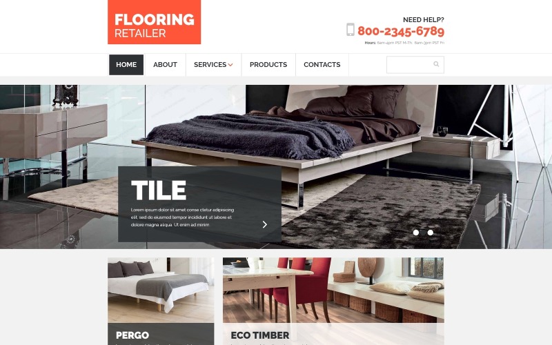 Шаблон адаптивного веб-сайта Flooring