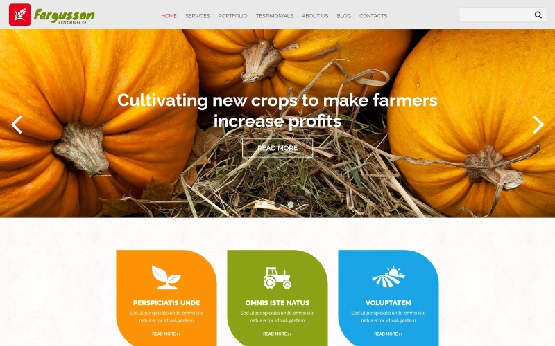 Šablona Joomla pro zemědělský sektor