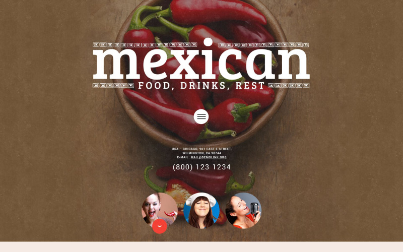 Tema de WordPress de comida mexicana