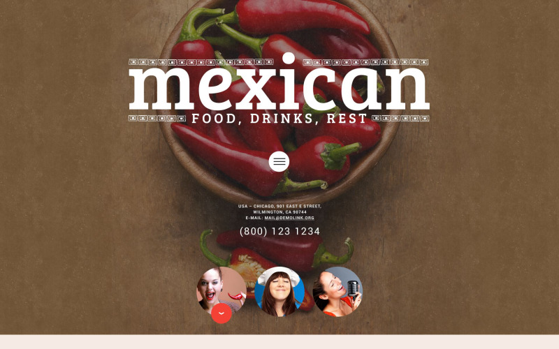 Tema WordPress de comida mexicana
