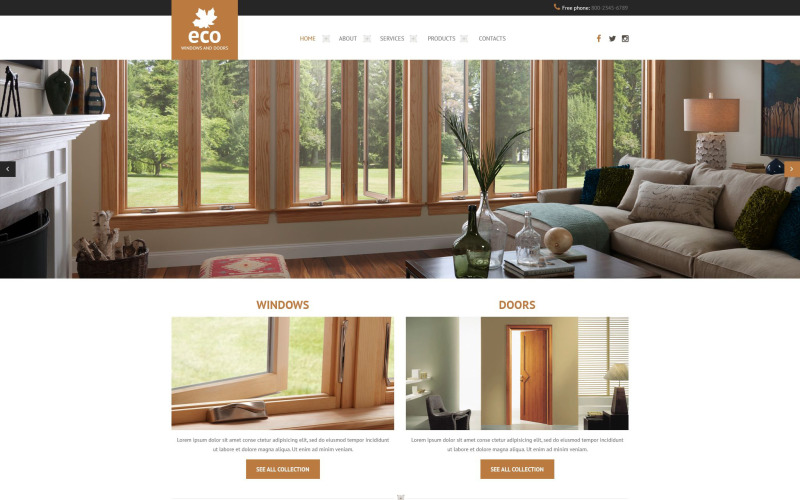 Window Responsive Website-sjabloon