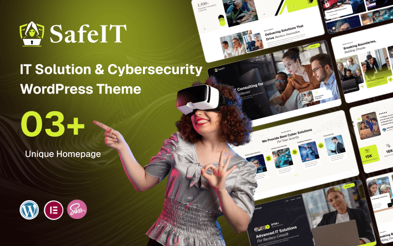 SafeIT - Tema de WordPress para soluciones informáticas y ciberseguridad