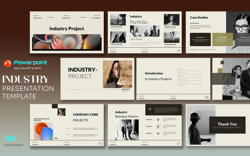 Modèle de présentation PowerPoint de projet industriel