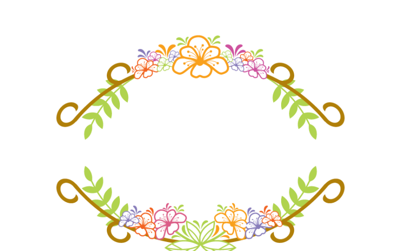 Illustratie van een bloemenkader