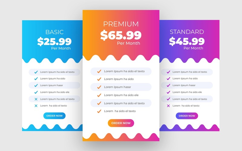Pricing Table UI Elements Design Ver-5