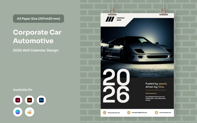 Automotive Corporate Wall Calendar