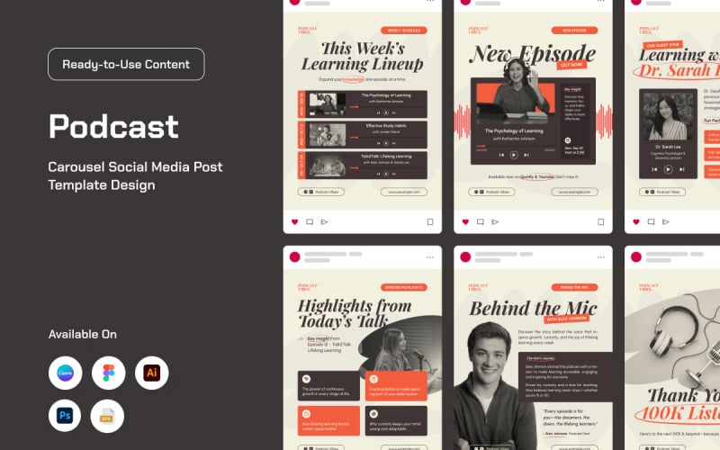 Bold Podcast Instagram Carousel