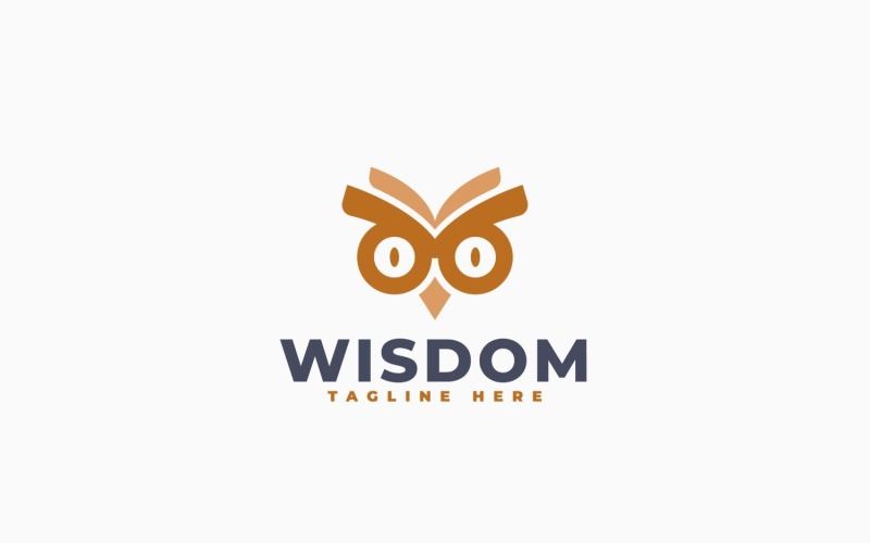 Book Owl Logo Template Design