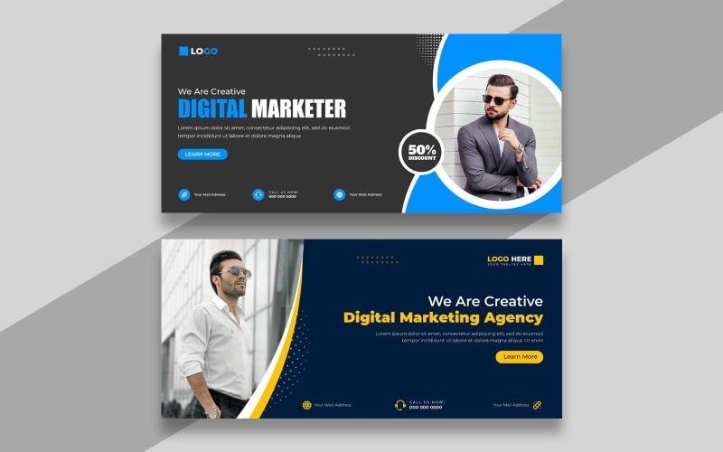 Digital Marketing Facebook Cover Banner Ver-10
