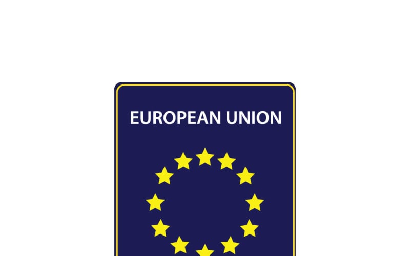 European Union Passport Cover Front Template Design