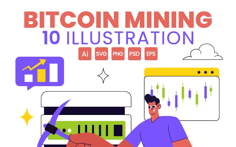 10 Bitcoin Mining Illustration