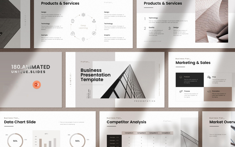 Layout Powerpoint Plan Minimal Business Plan with PowerPoint Layout