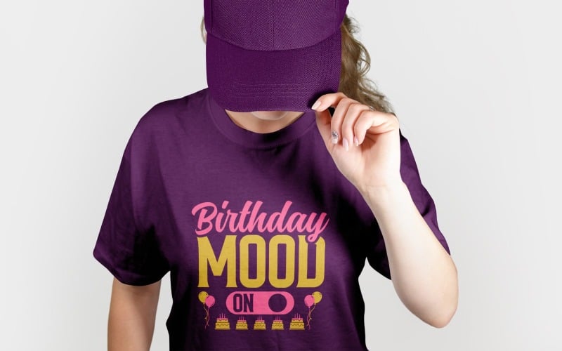 T恤设计上的生日心情数字下载有趣的生日派对图形