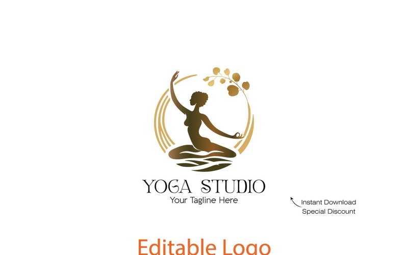 Editable Yoga Logo Template