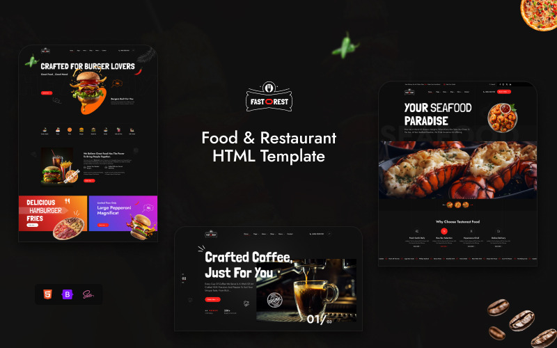Fastorest — HTML-шаблон для ресторанов и ресторанов