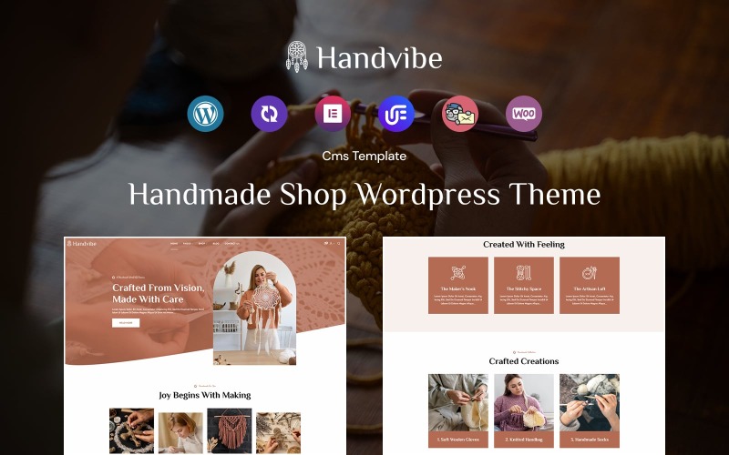 Handvibe - Hamdicrafts en wollen winkel WordPress-thema