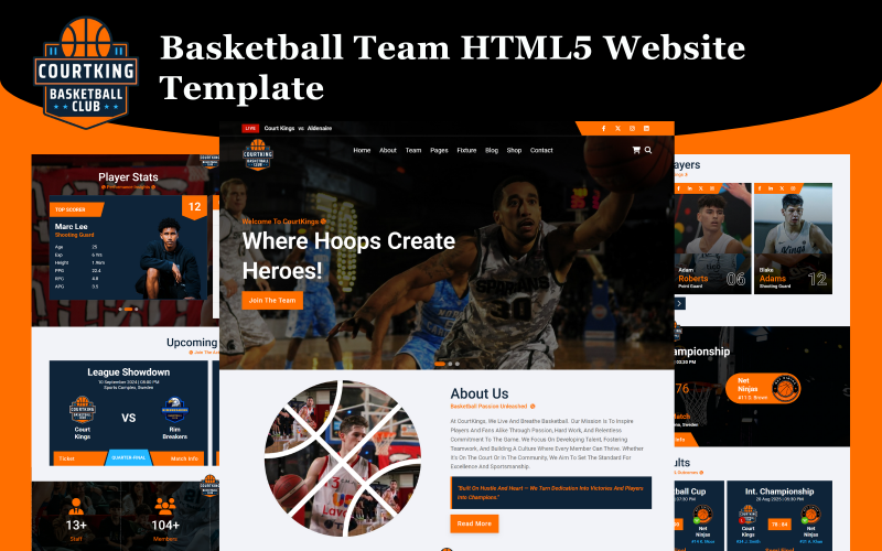 HTML5-шаблон сайта баскетбольной команды