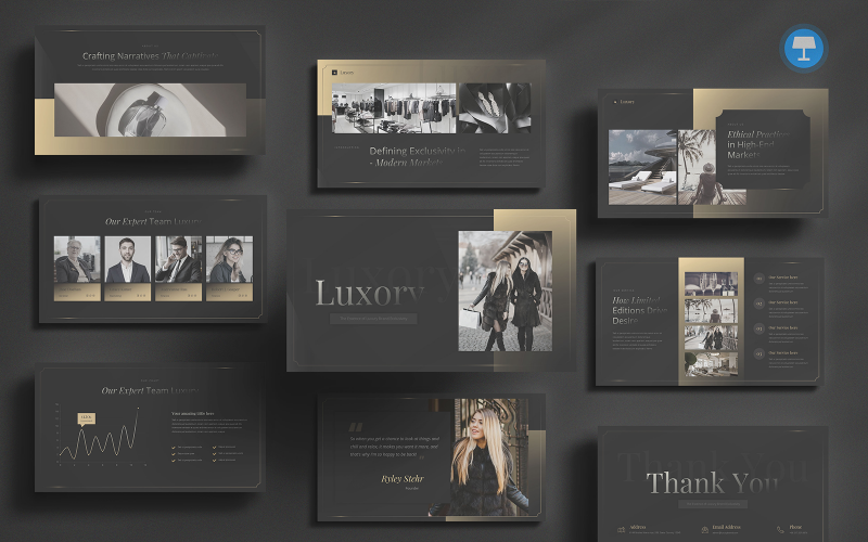 Luxoury - Modello di presentazione principale per un marchio di lusso
