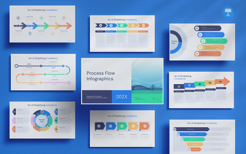 Proflow - Modello di presentazione per infografica sul flusso di processo