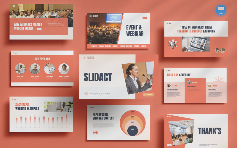 Slidact - Modello di presentazione per webinar