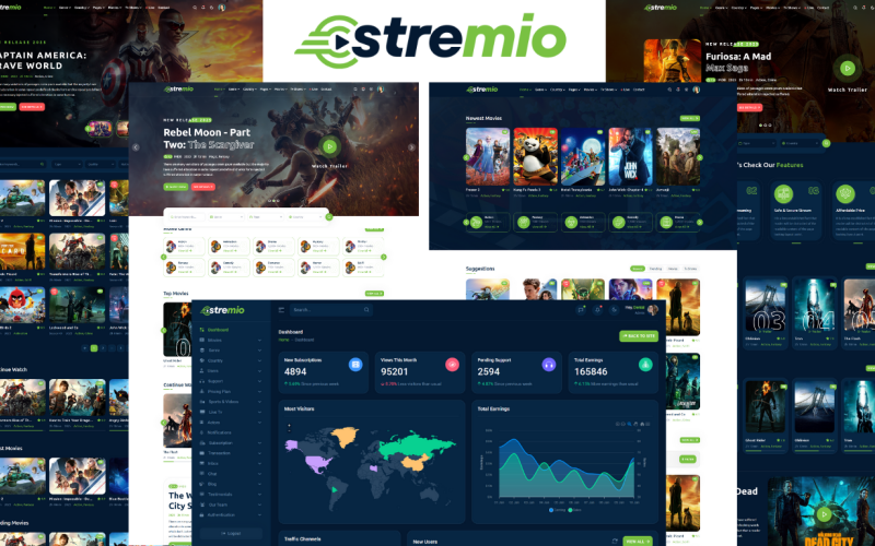 Stremio - Modèle HTML5 pour films, séries TV et streaming vidéo