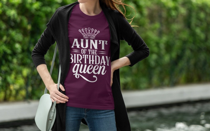 Aunt Of The Birthday Queen T Shirt Design Digital Download Birthday Party