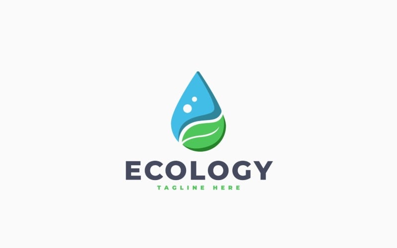 Eco Water Logo Sjabloon Ontwerp