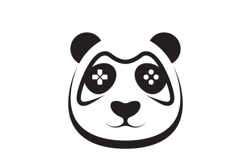 Panda med spellogotypmall