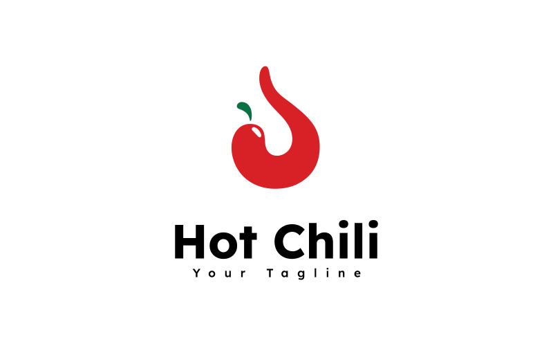 Spicy chili logo vector, red pepper logo icon design template v3