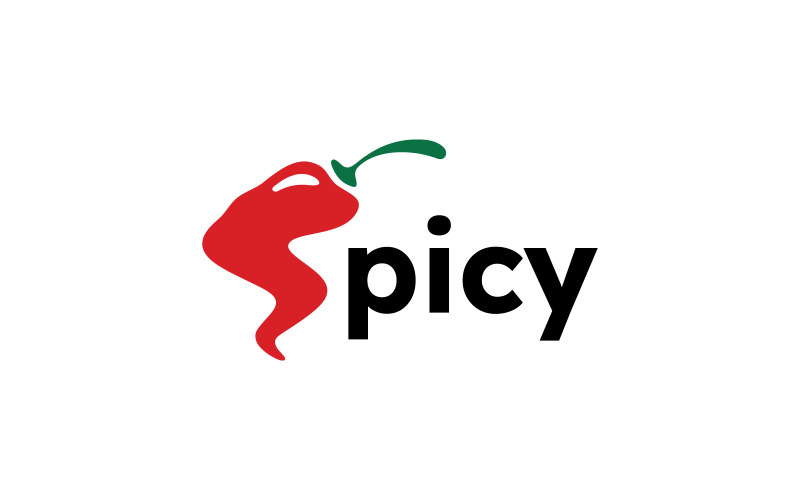 Spicy chili logo vector, red pepper logo icon design template v6