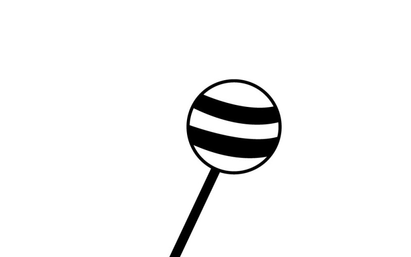 Buntes Swirl Lollipop Candy Vektorsymbol für Web- und mobile Anwendungen