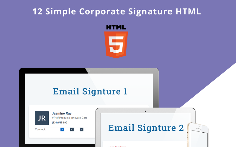 Elite 12: Keresztklienses HTML e-mail aláíráskészlet