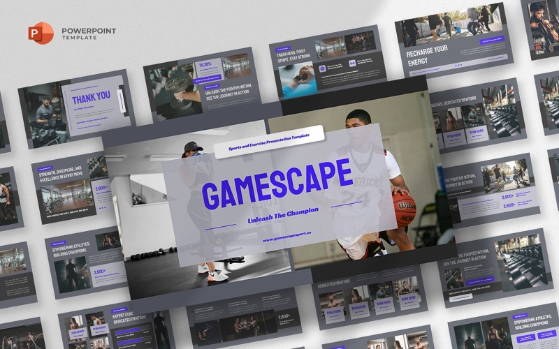 Gamescape - Modelo de PowerPoint de Esporte e Fitness