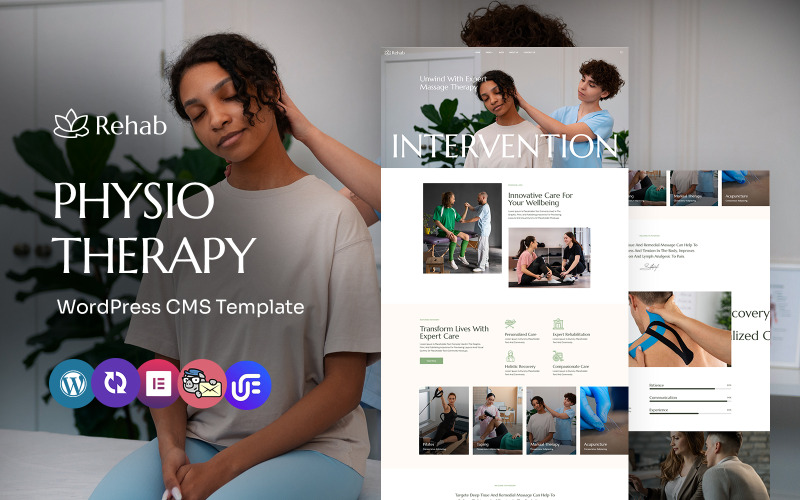 Rehabilitace - Fyzioterapie a wellness Víceúčelová WordPress Elementor šablona