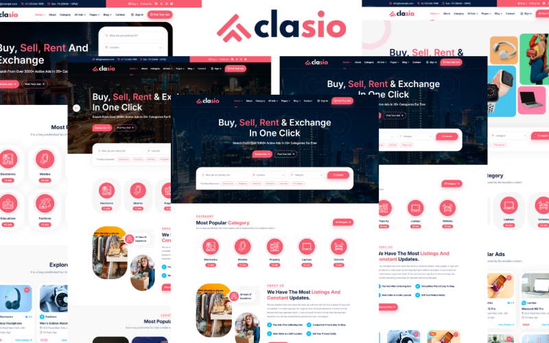 Clasio - Шаблон HTML5 для оголошень та лістингу