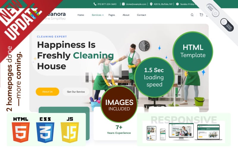 Clenora – Professional Cleaning Services HTML Template