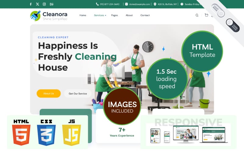 Clenora – Professional Cleaning Services HTML Template