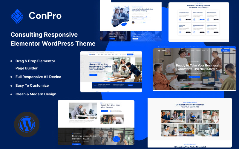Conpro - Tema Elementor adaptable para WordPress y consultoría