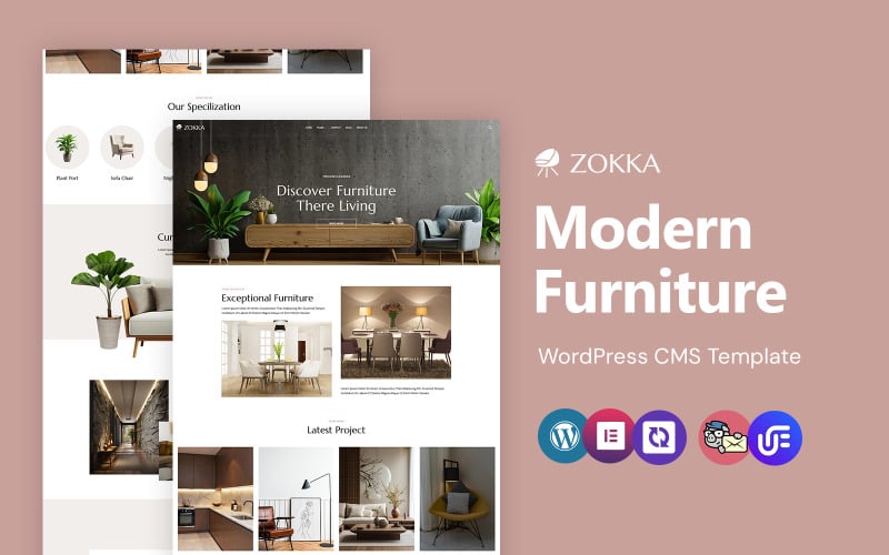 Zokka - Thème WordPress Elementor pour magasin de meubles modernes