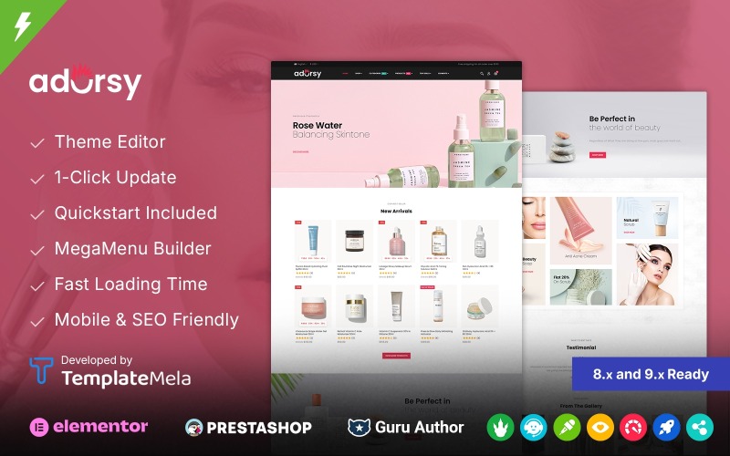 Adorsy – Prestashop-Theme für Schönheits- und Kosmetikgeschäfte