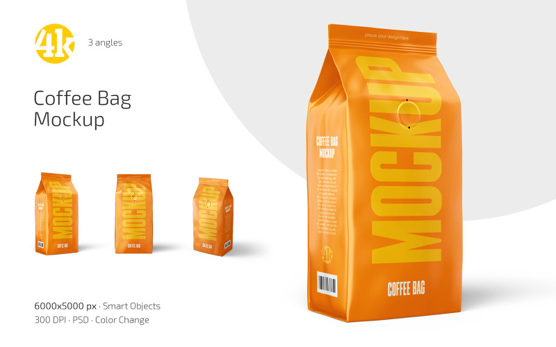 Coffee Bag Mockup PSD Template