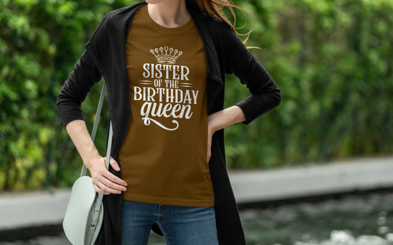 Sister Of The Birthday Queen T Shirt Design Digital Download Birthday Party Graphic For Family