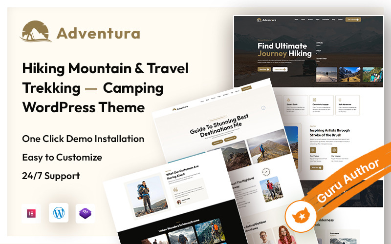 Adventura – 徒步登山和旅行露营 WordPress 主题