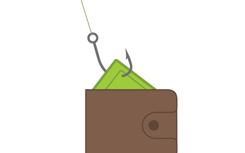 Digital Wallet Fraud Security Alert Vector Icon